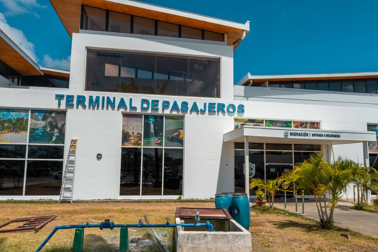 The immigration building at Peñas Blancas Border Crossing