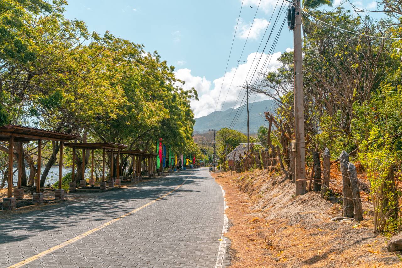 The main road condition at Ometepe
