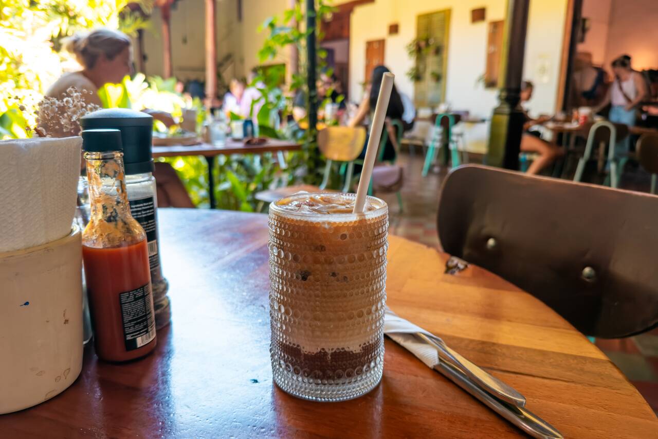 A coffee I ordered at The Garden Cafe