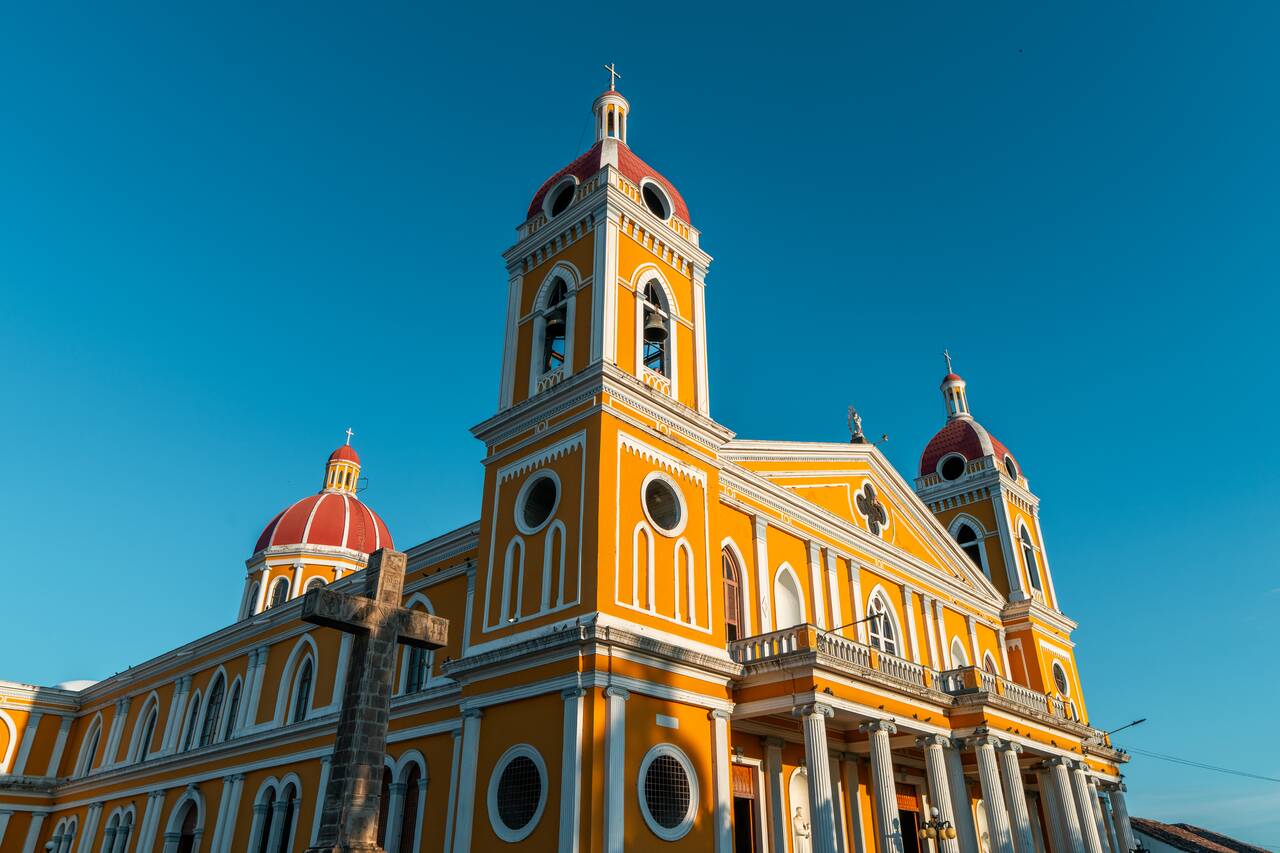 The Cathedral seen from Parque Central de Granada
