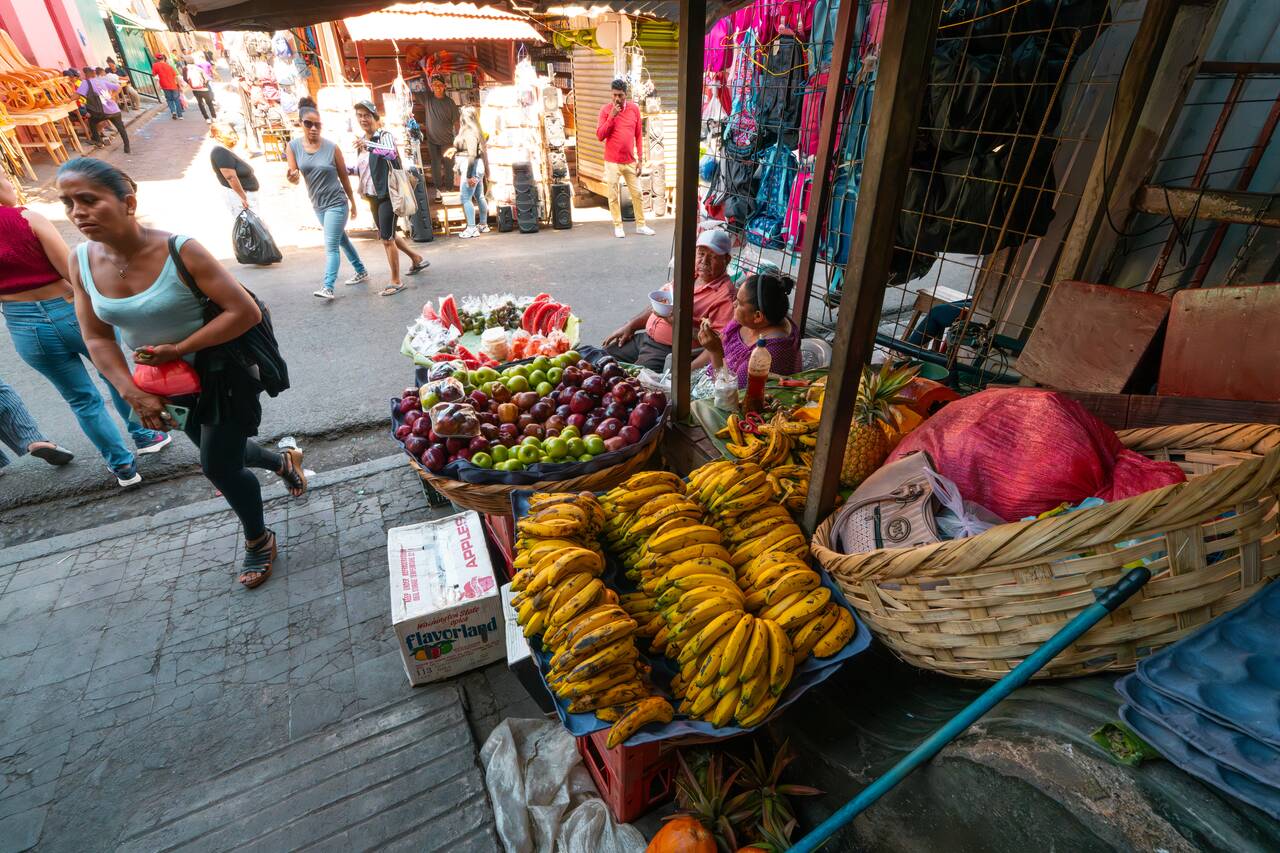 A fruit stall at Mercado en Granada