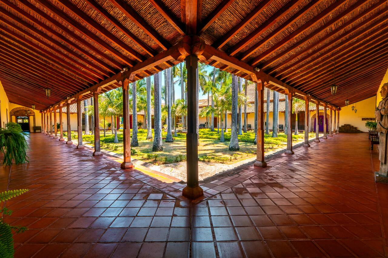 The courtyard at San Francisco Convent Museum