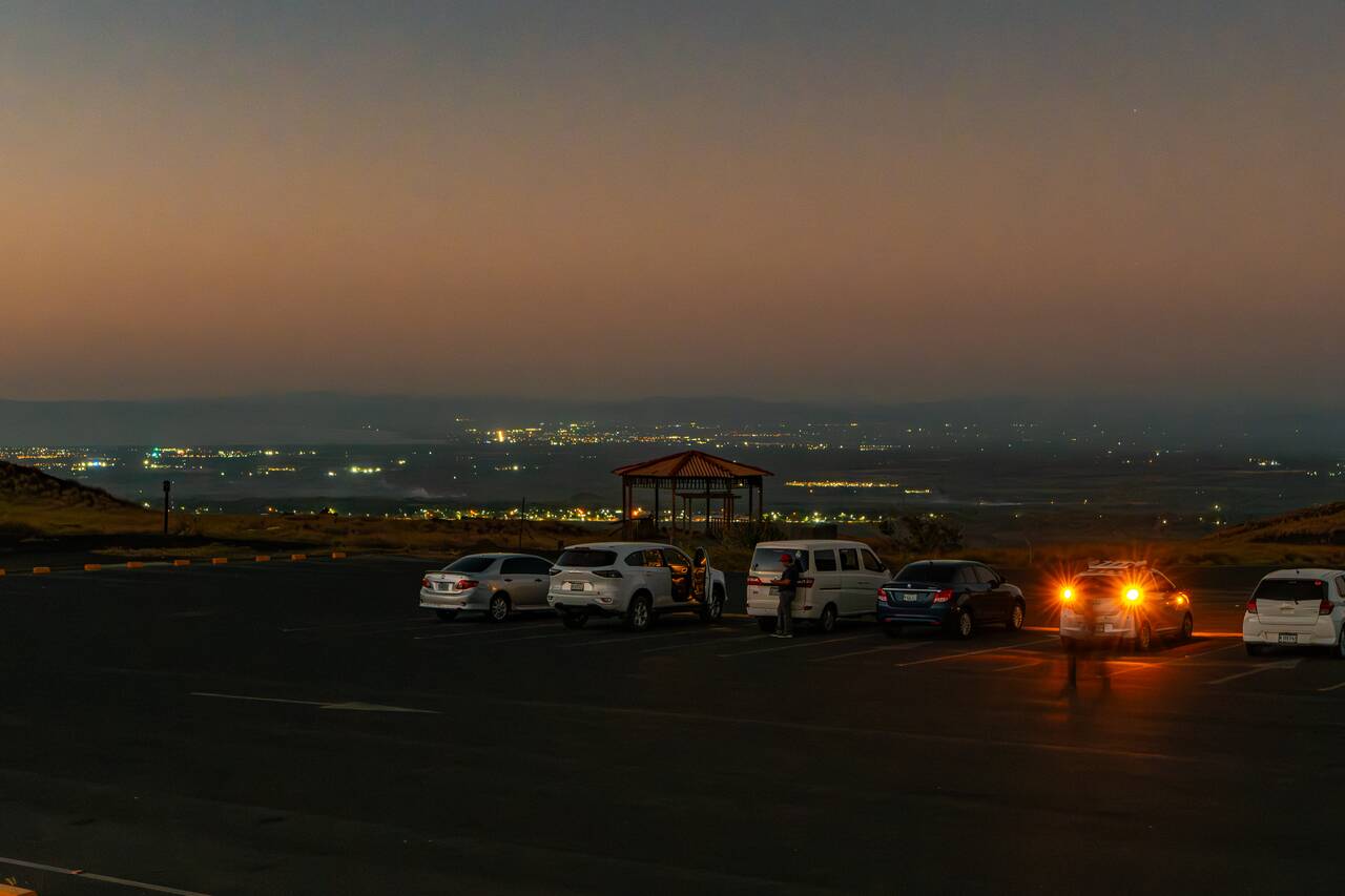 The parking spot at the crater of Masaya Volcano