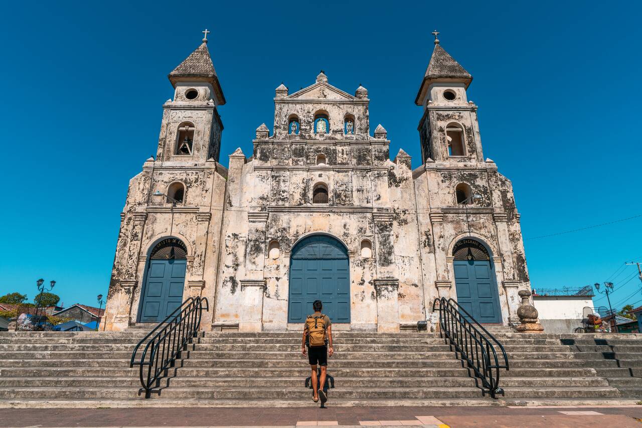 Me walking towards Guadalupe Church