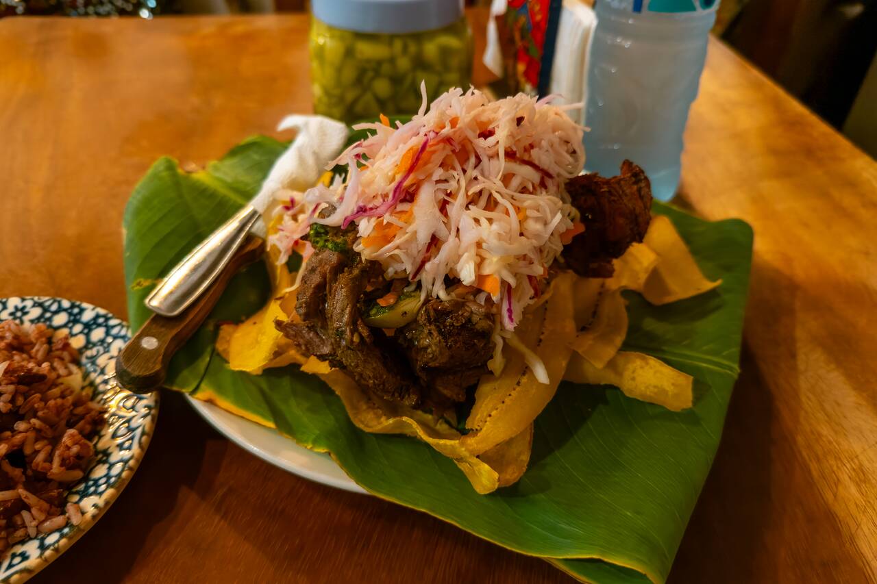 The asado dish from Asados Caña de Castilla