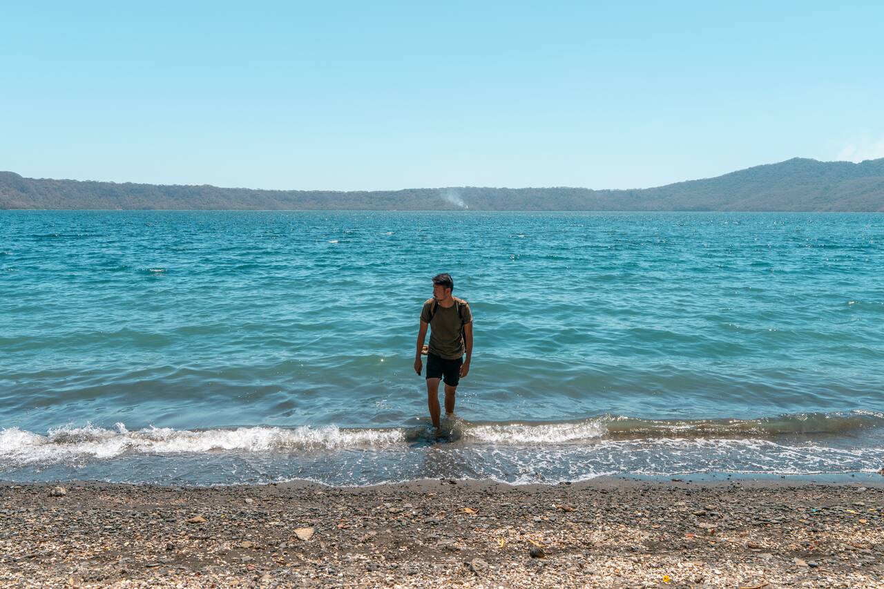 Me walking in Laguna de Apoyo