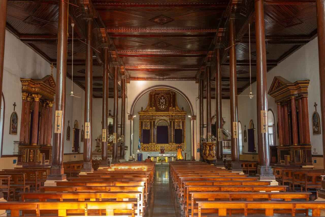 The interior of the Church of the Recollection
