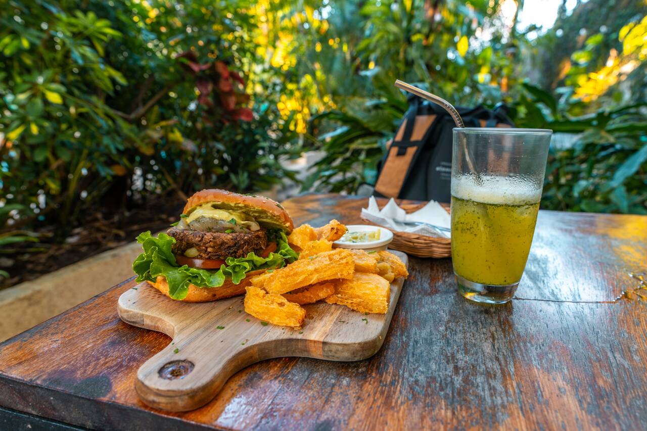 Vegan burger I had at Coco Calala