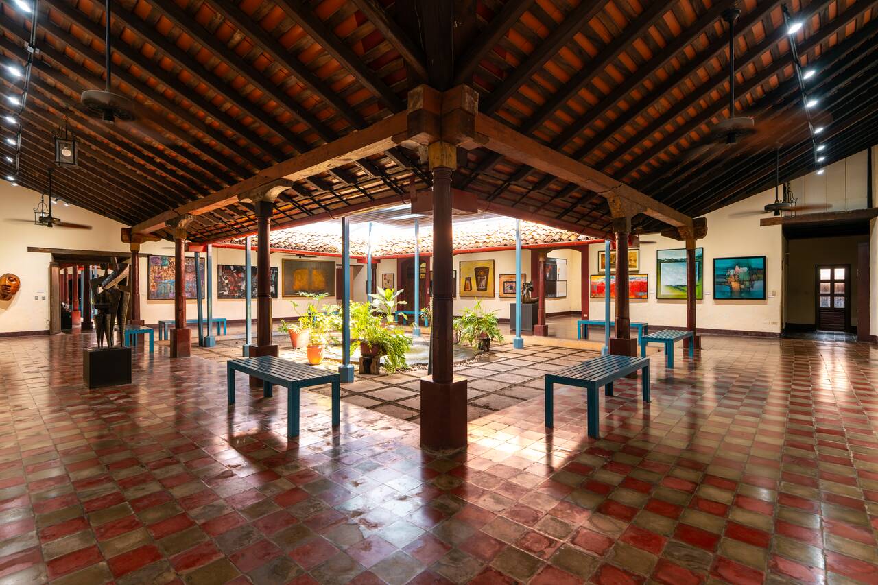 The interior of Ortíz Gurdián Foundation Art Center