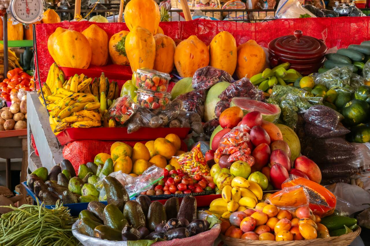 Exotic fruits at Mercado Central de León