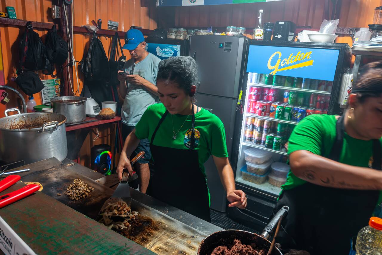 Staff working at El Compa Tacos