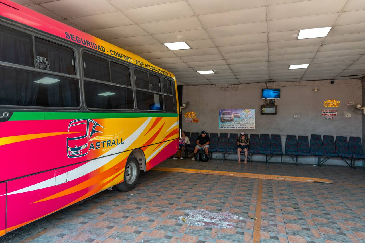 Bus terminal where bus #102A will drop you off in San Salvador