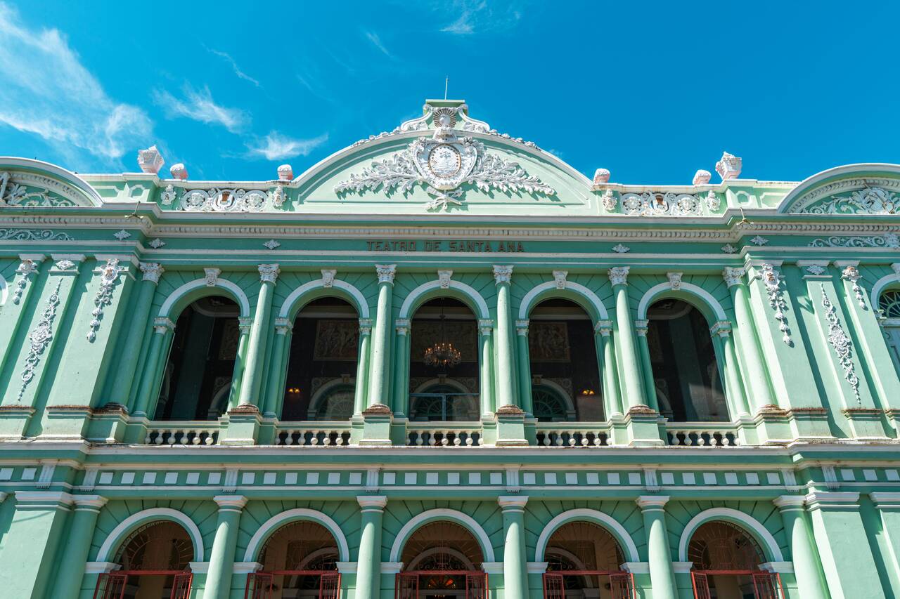 The facade of Teatro de Santa Ana