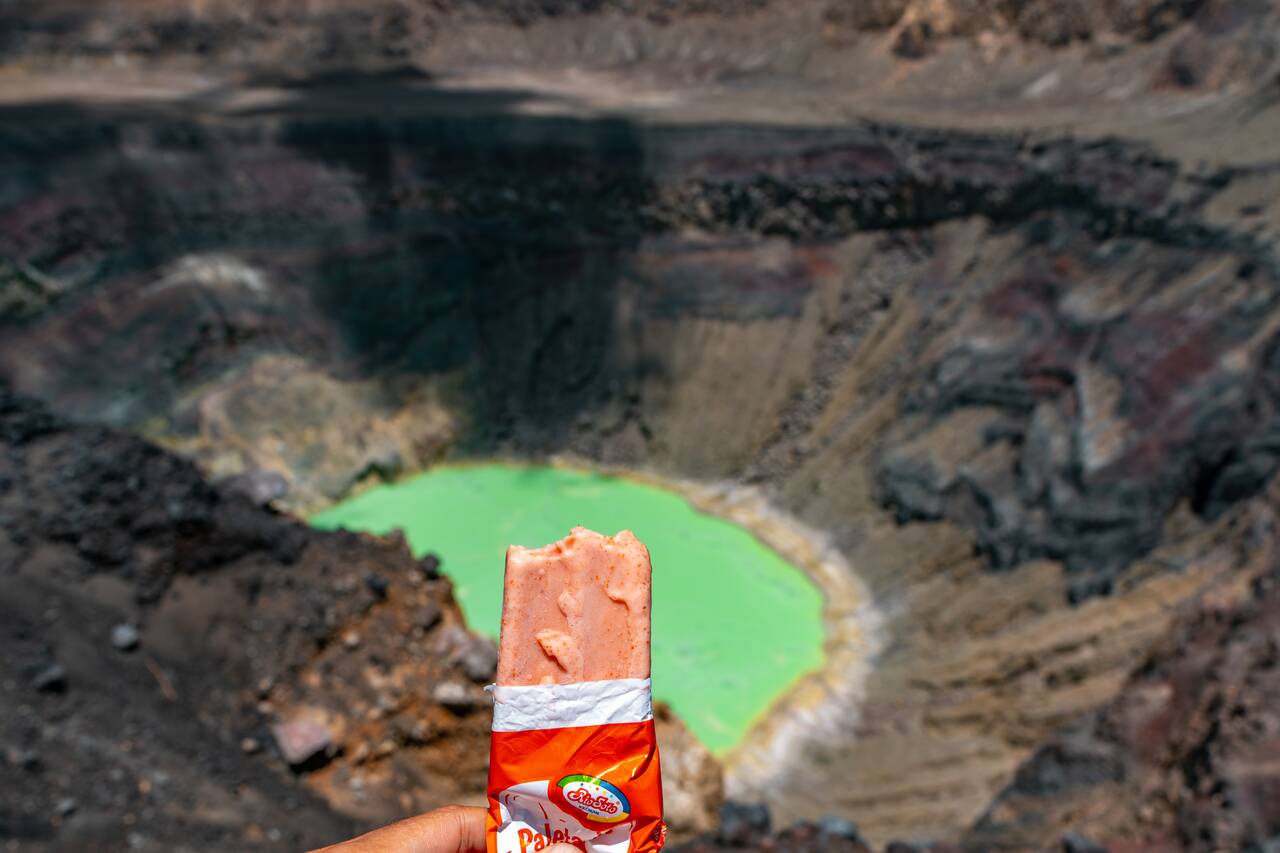 An ice cream i got at the top of Santa Ana Volcano