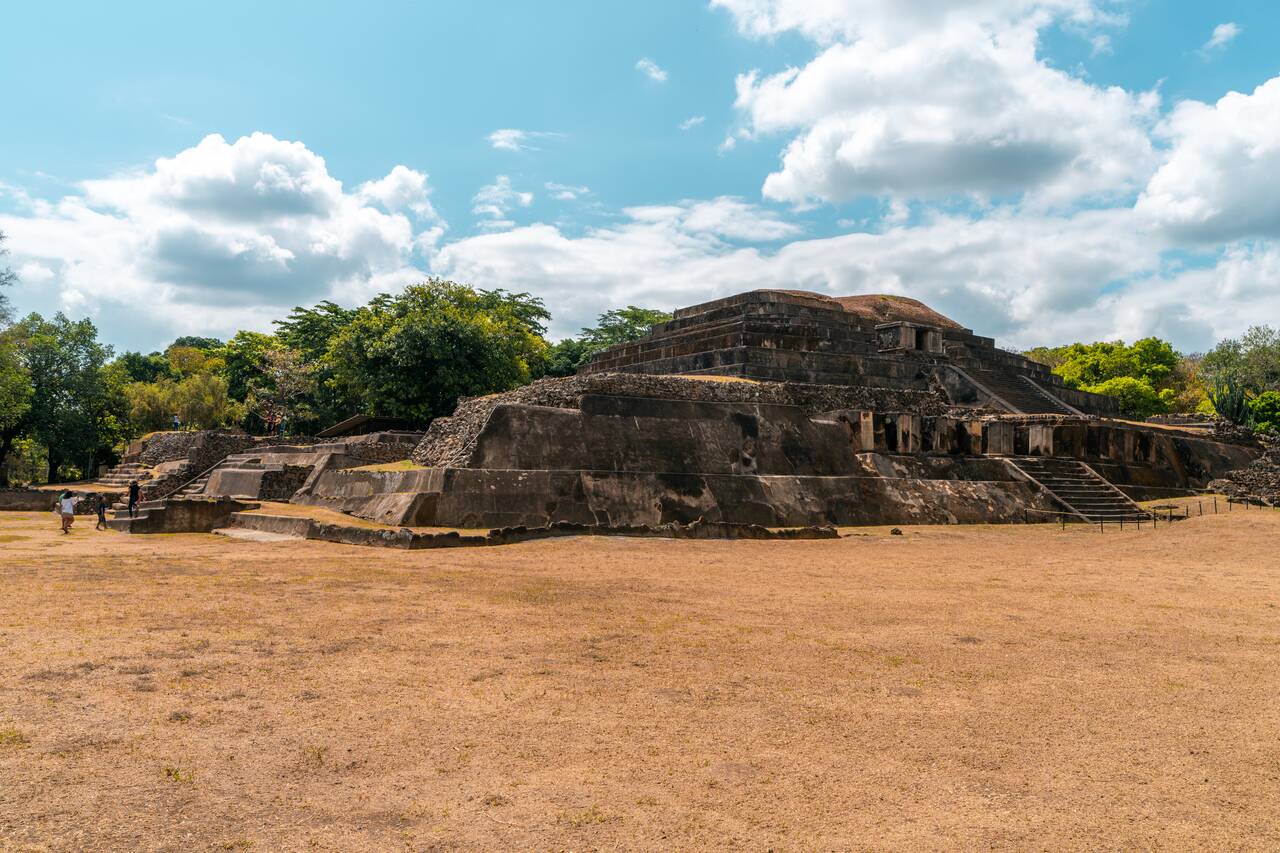 Tazumal seen from afar