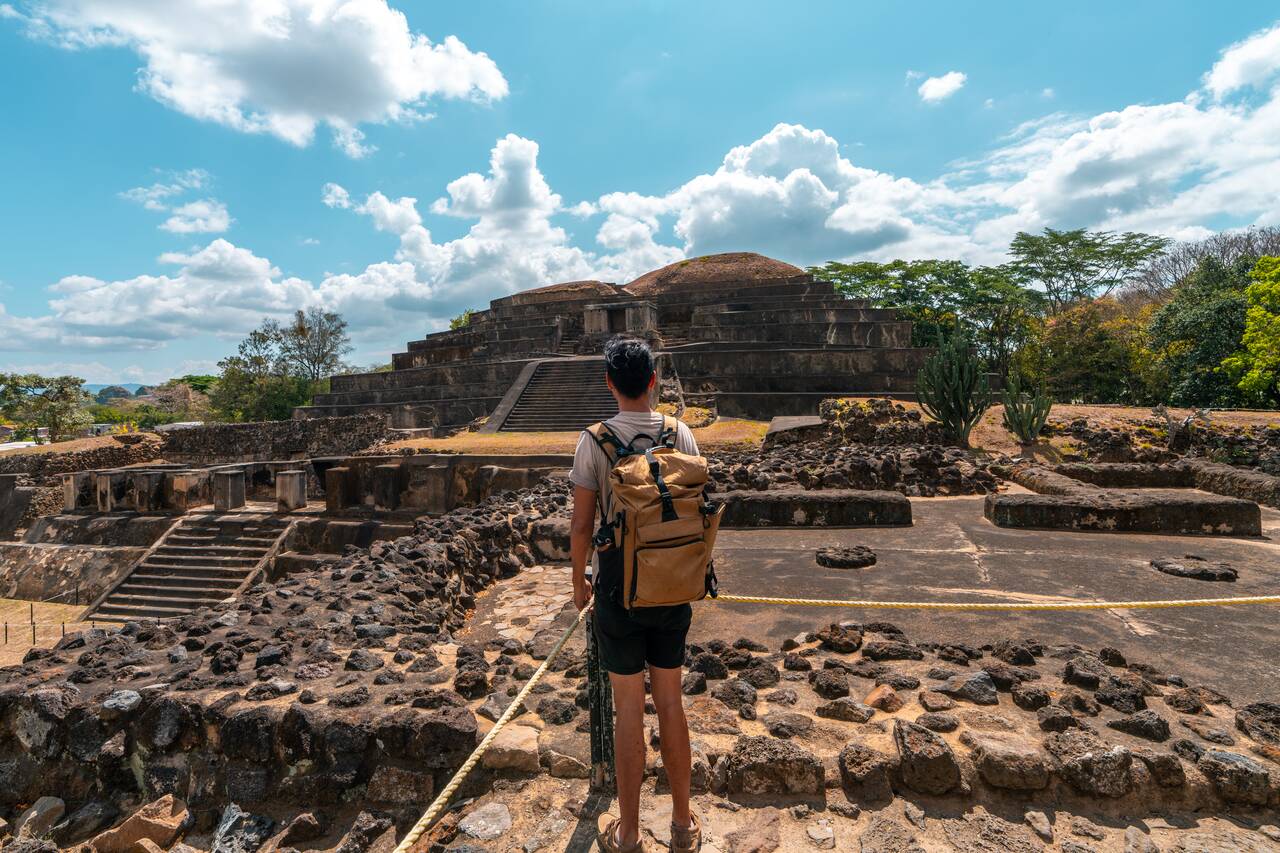 Me looking at Tazumal Archaeological Site