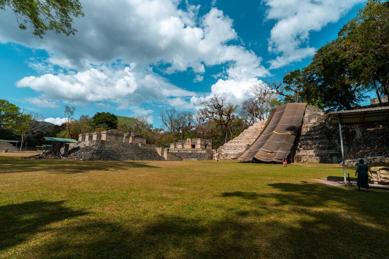 Copan temple ground