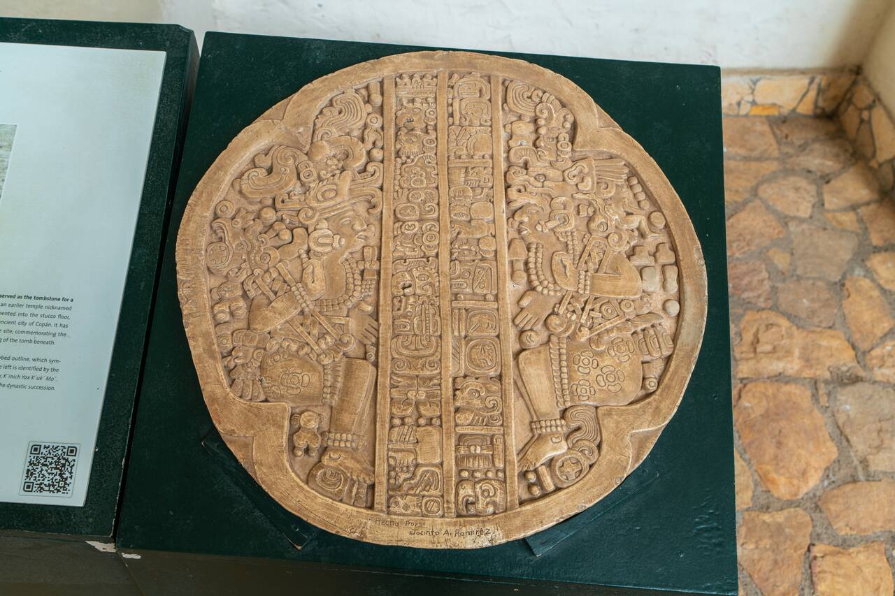 Artifacts at Copan Maya Sculpture Museum