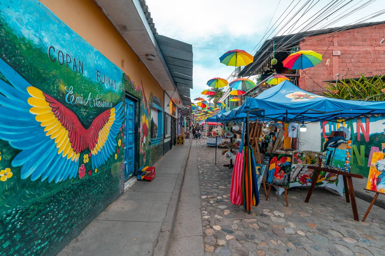 Beautiful murals at Copán Ruinas Town
