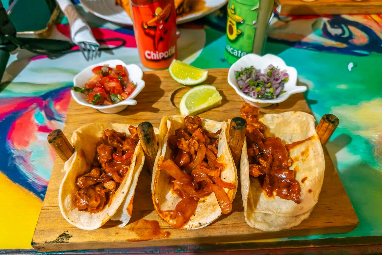 Tacos I ordered at Mexico Lindo Restaurant
