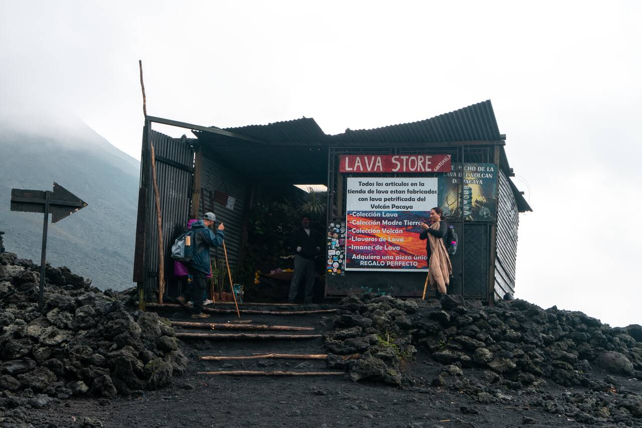 A gift shop on the Pacaya Volcano