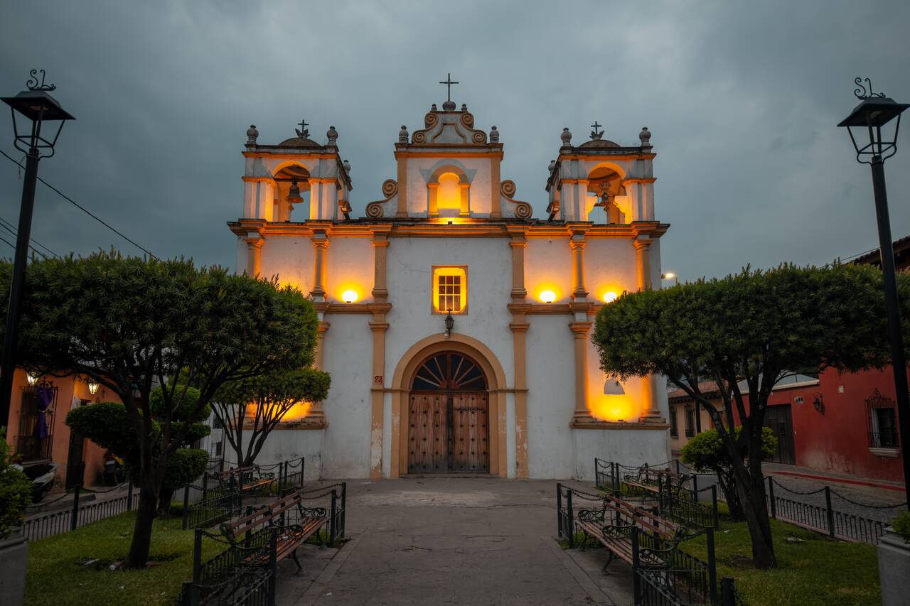 The church where we met to get on a shuttle to Pacaya