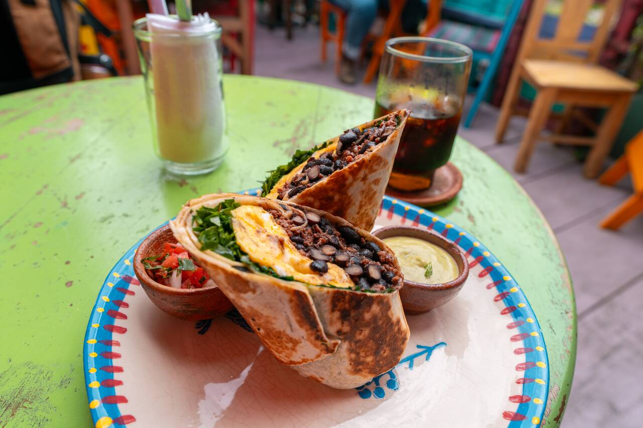 The breakfast burrito I ordered at Alegría Café