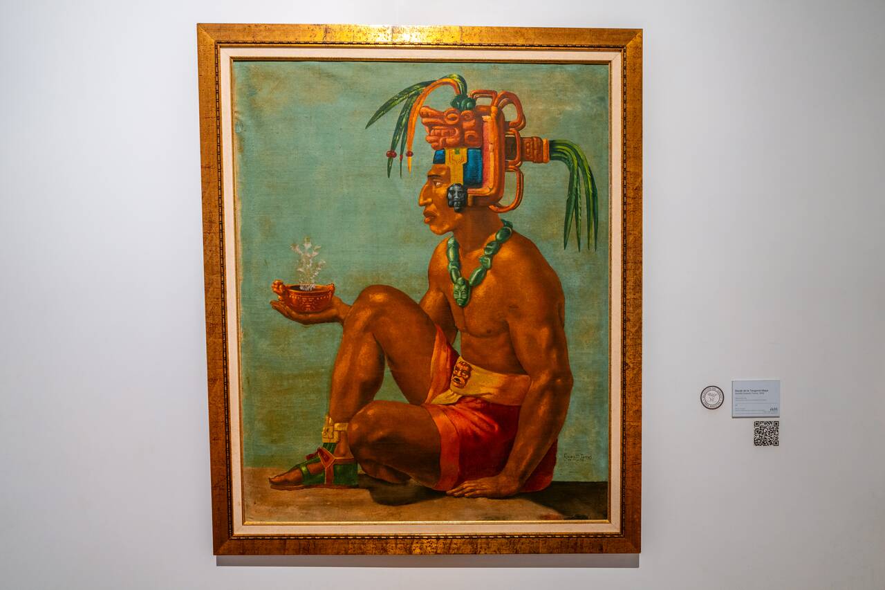A mayan paiting at Museo Nacional de Arte de Guatemala