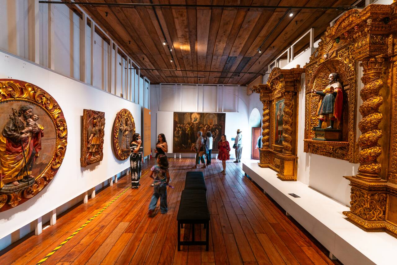 Religious art at Museo Nacional de Arte de Guatemala
