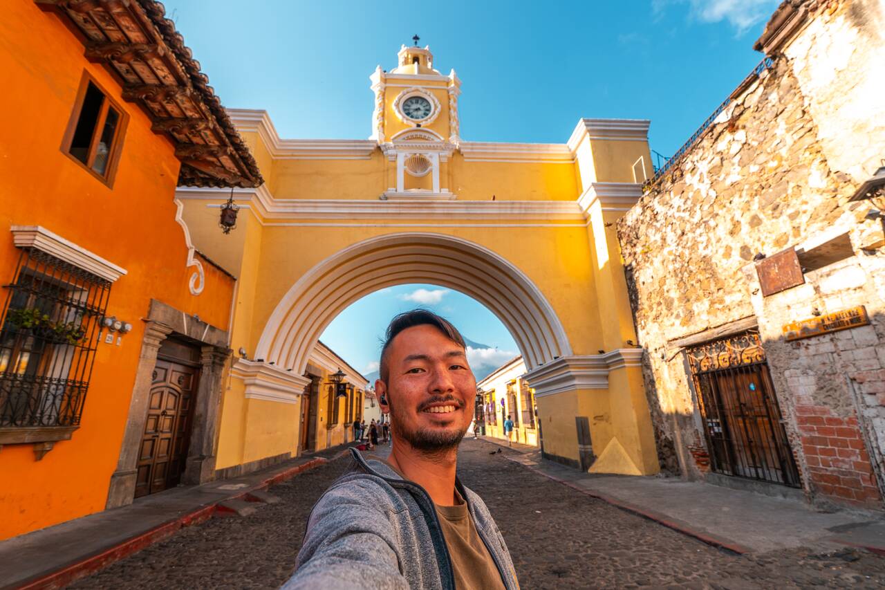 Me at Santa Catalina Arc in the morning