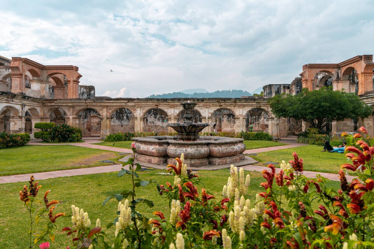 The main courtyard at Santa Clara