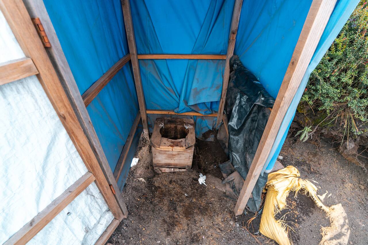 The bathroom situation on top of Acatenango Hike
