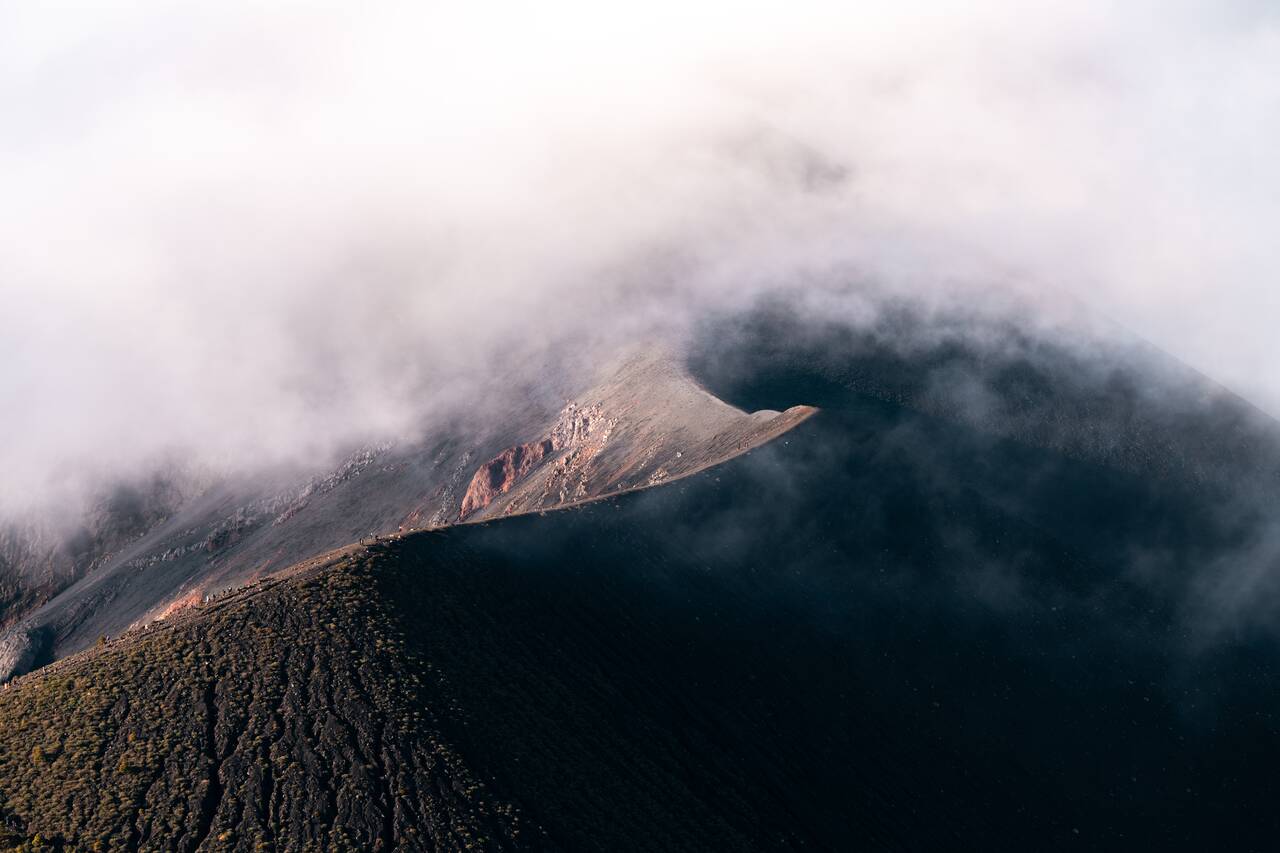 A cloud covering Acatenango
