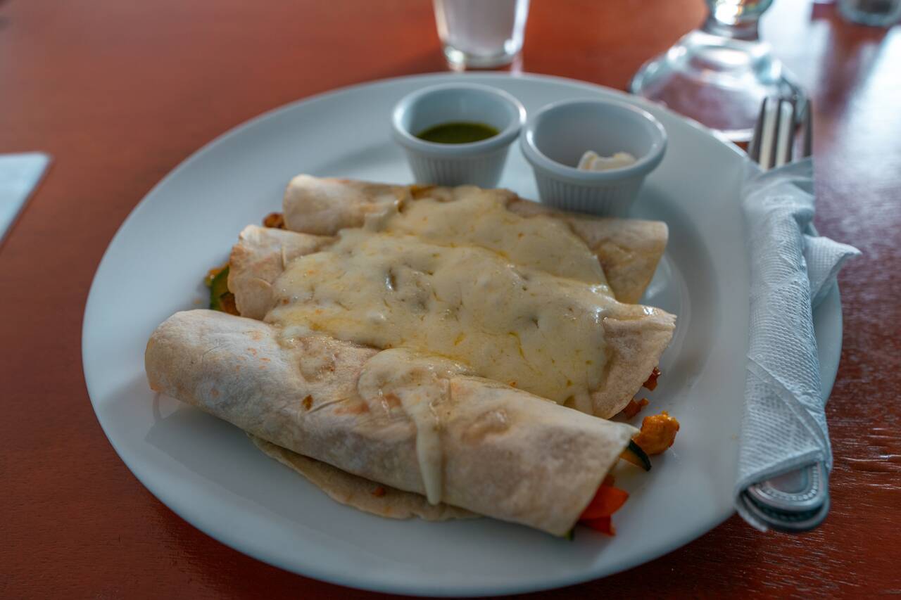 The burritos I ordered at La Farfalla