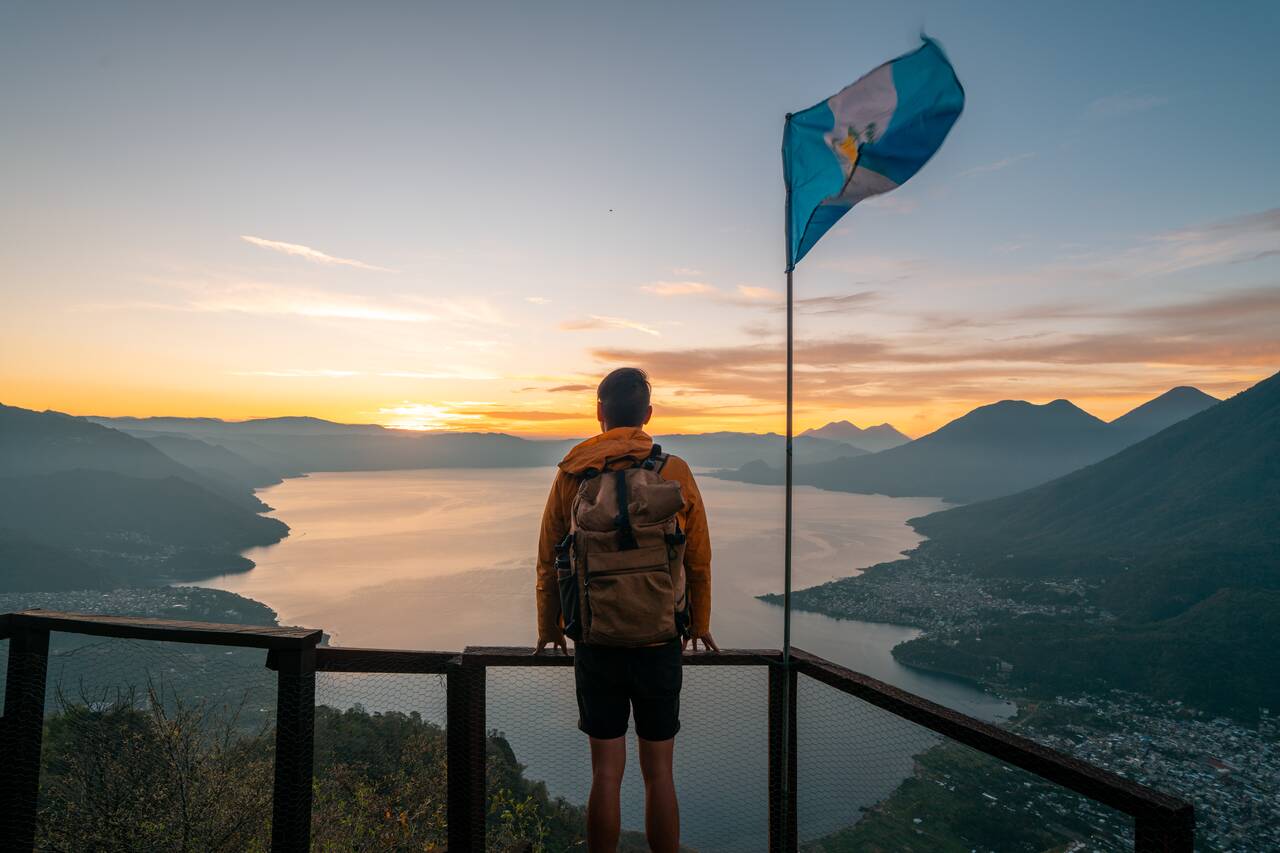 Me looking at the sun about to rise from Indian Nose Viewpoint