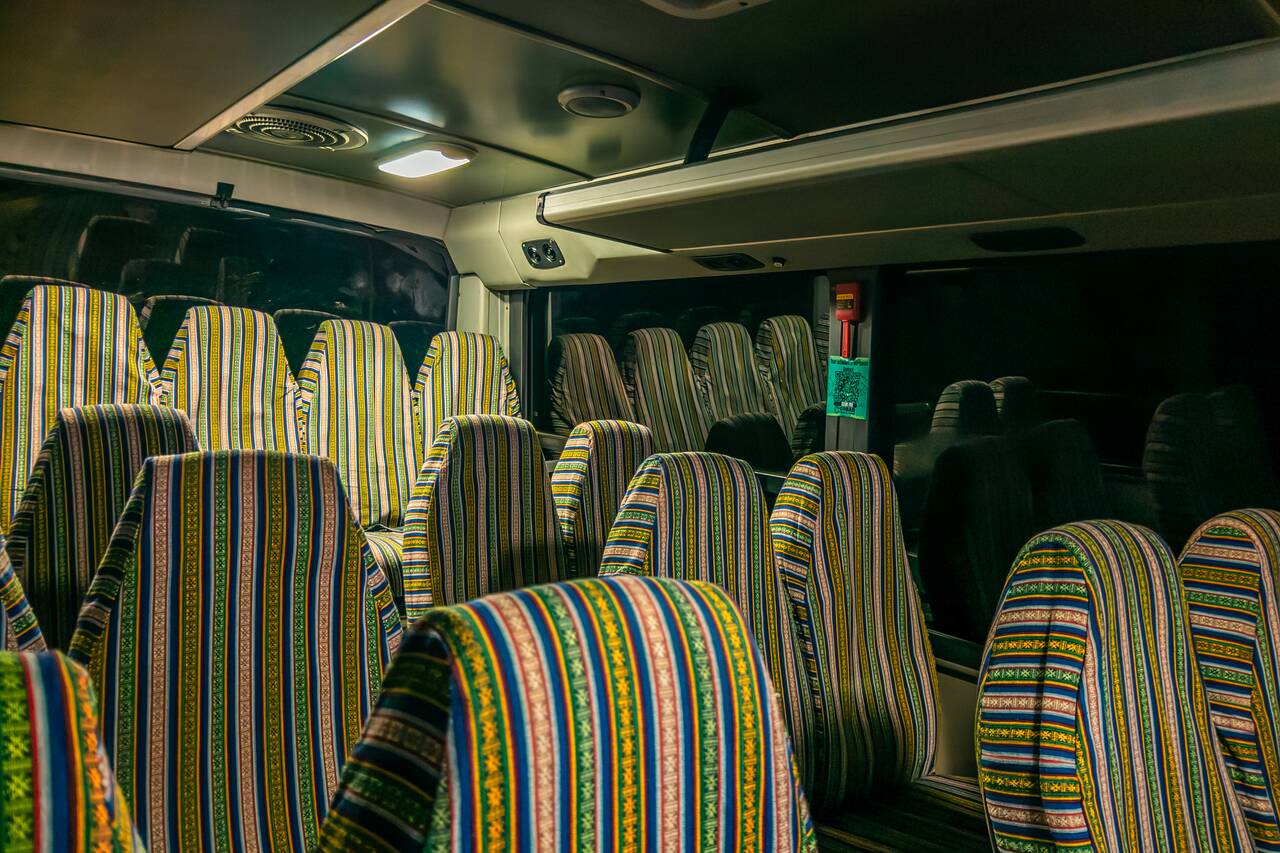 Inside the overnight bus from lake atitlan to Semuc Champey