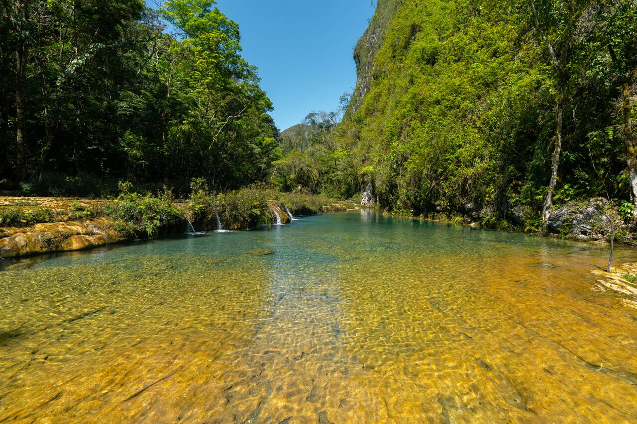 The view around the Turquoise Limestone Pools in Semuc Champey