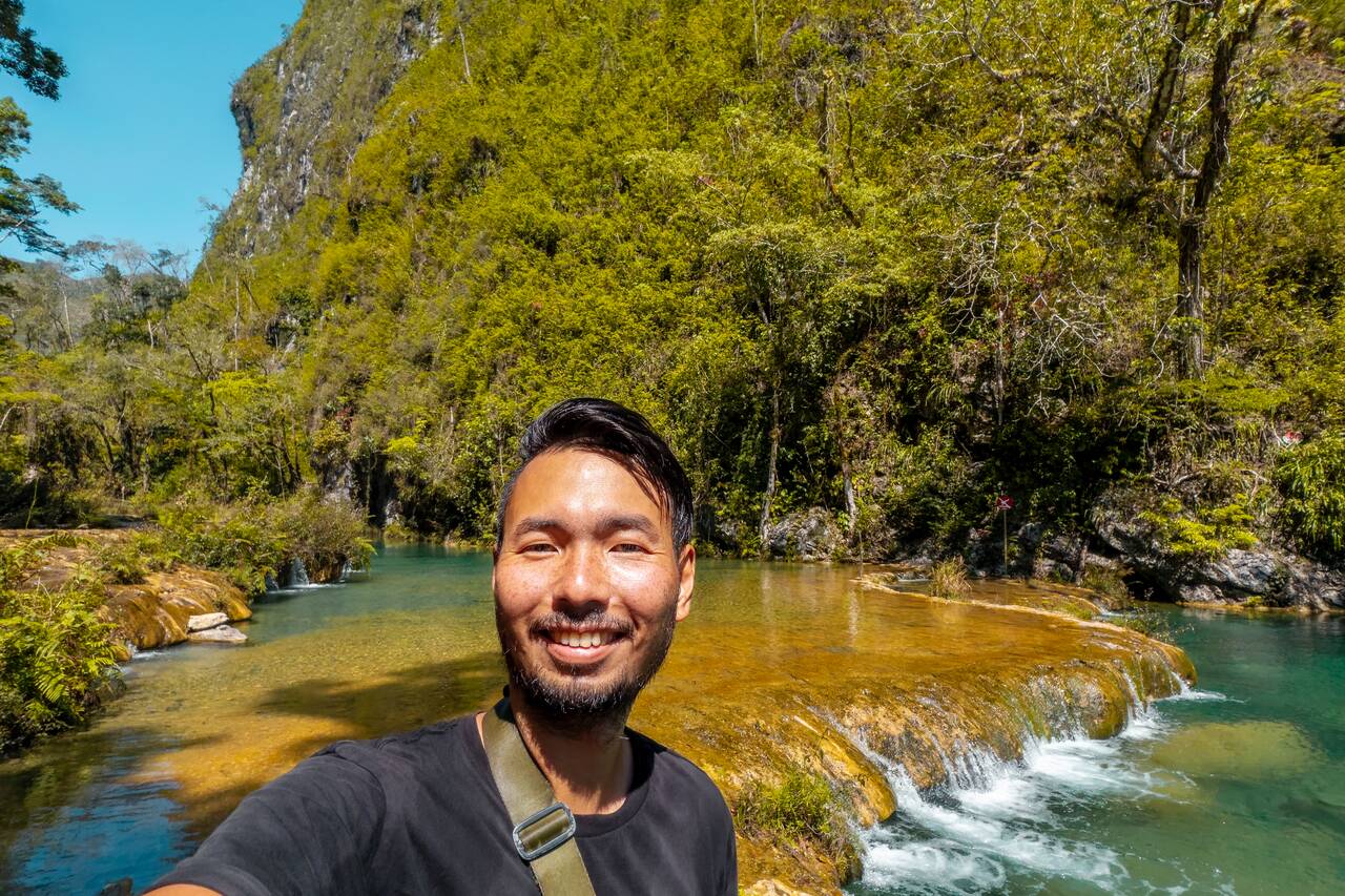 A selfie of me at Semuc Champey