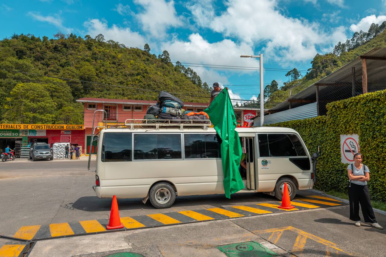 The bus I took from Semuc Champey to Flores