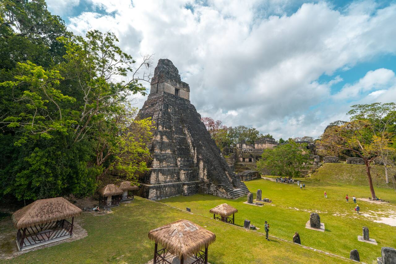 More pyramid seen from the Grand Plaza in Tikal