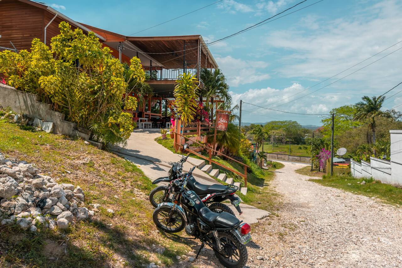 The entrance to Lolaโs Restaurant and Bar
