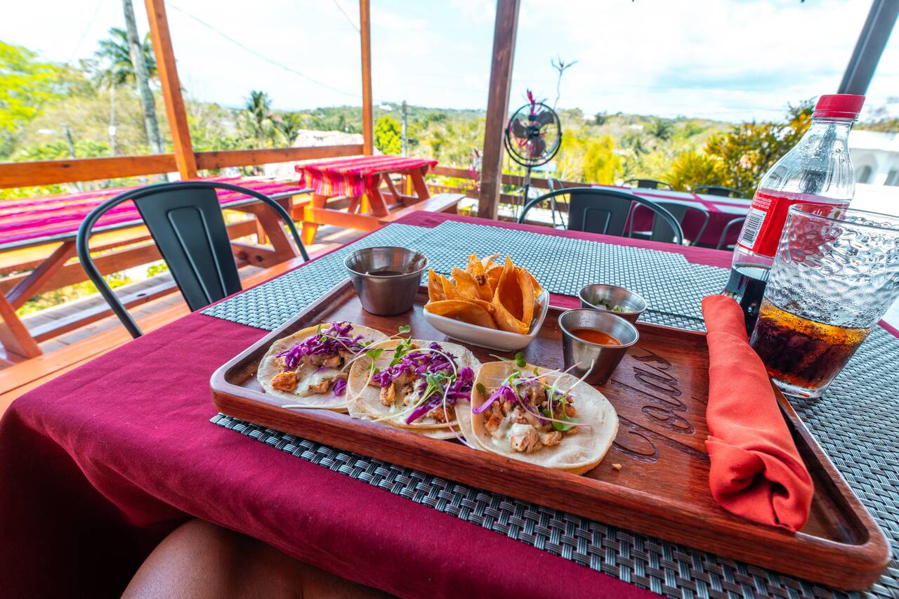 Tacos I ordered at Lolaโs Restaurant and Bar