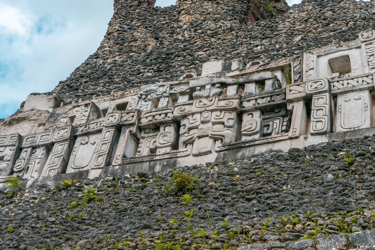The details of El Castillo at Xunantunich