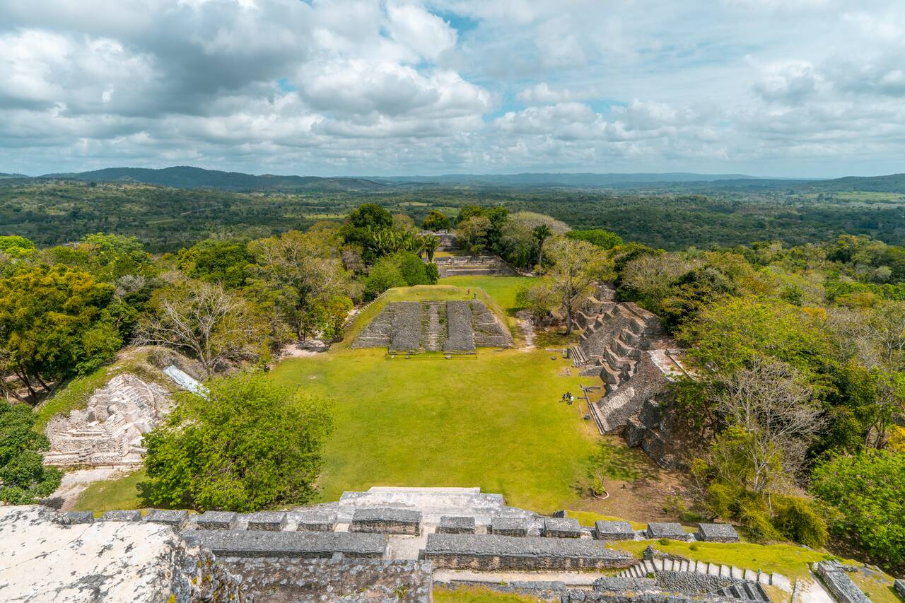 The view from the top of El Castillo at Xunantunich