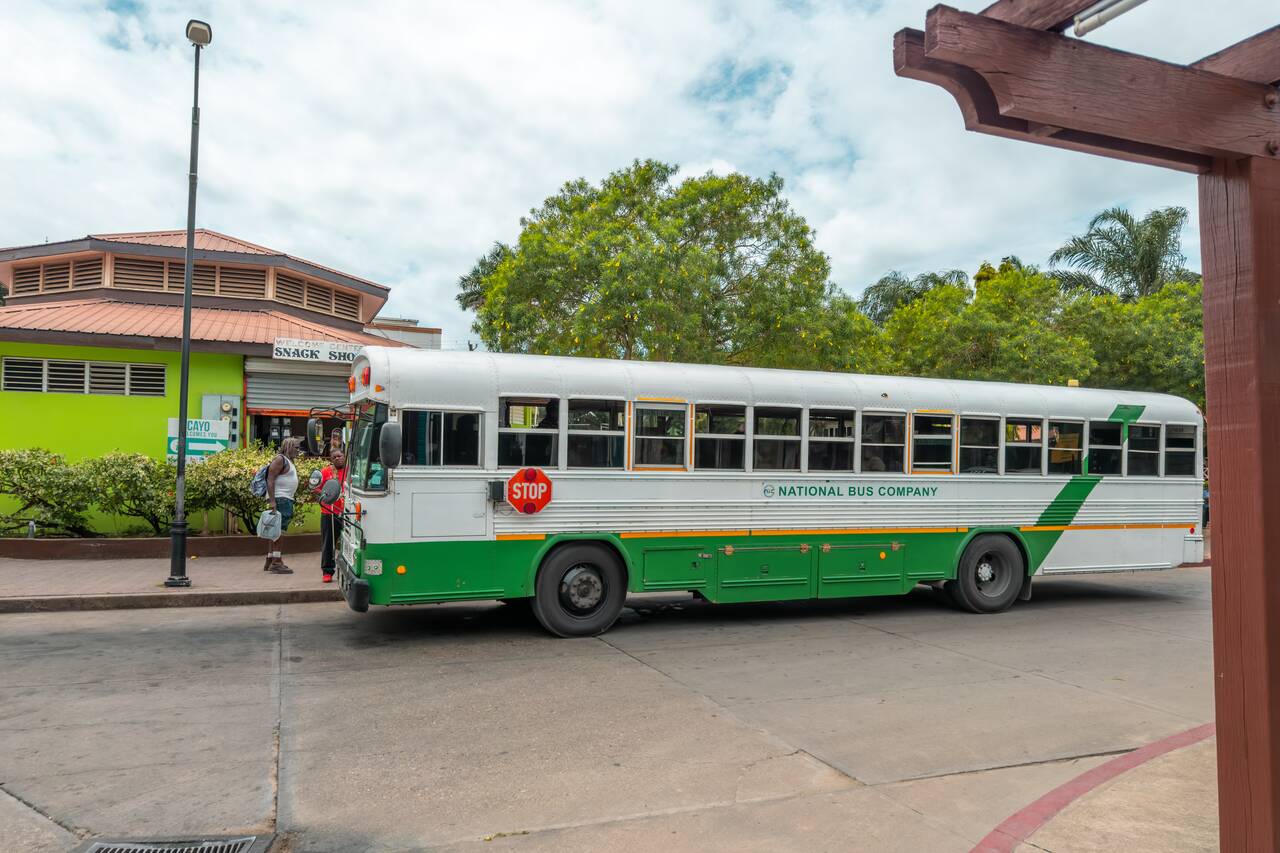 A public bus in San Ignacio