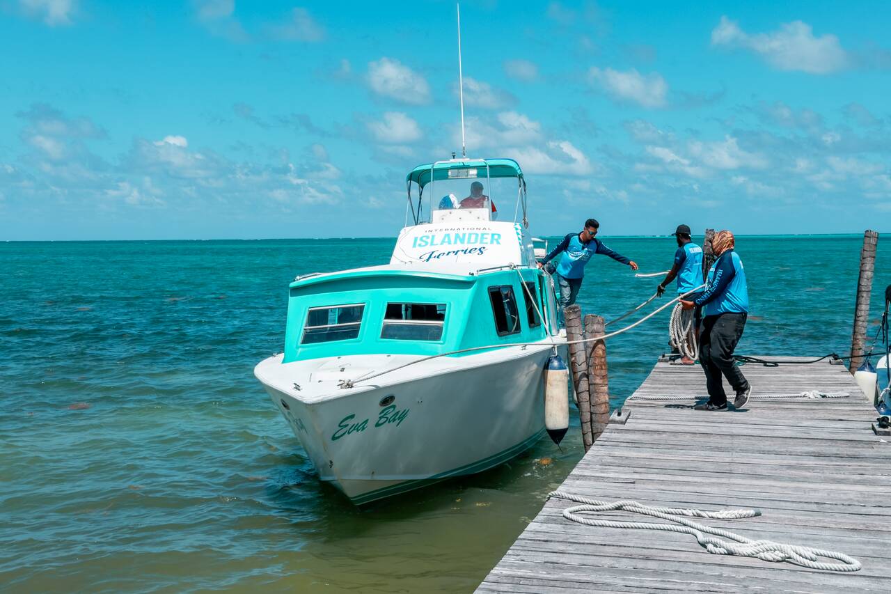 A water taxi I took from Caye Caulker to Chetumal, Mexico