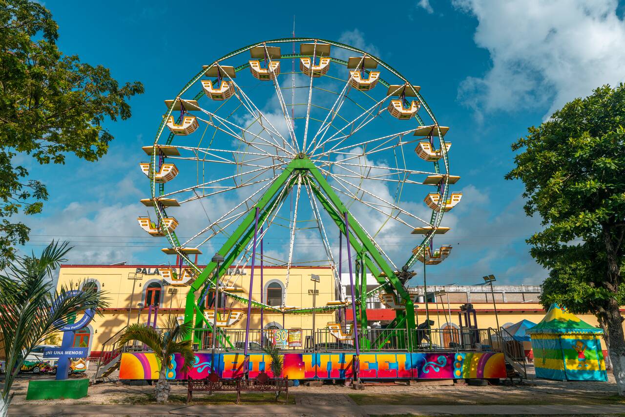 A Ferris Wheel at Zócalo Park