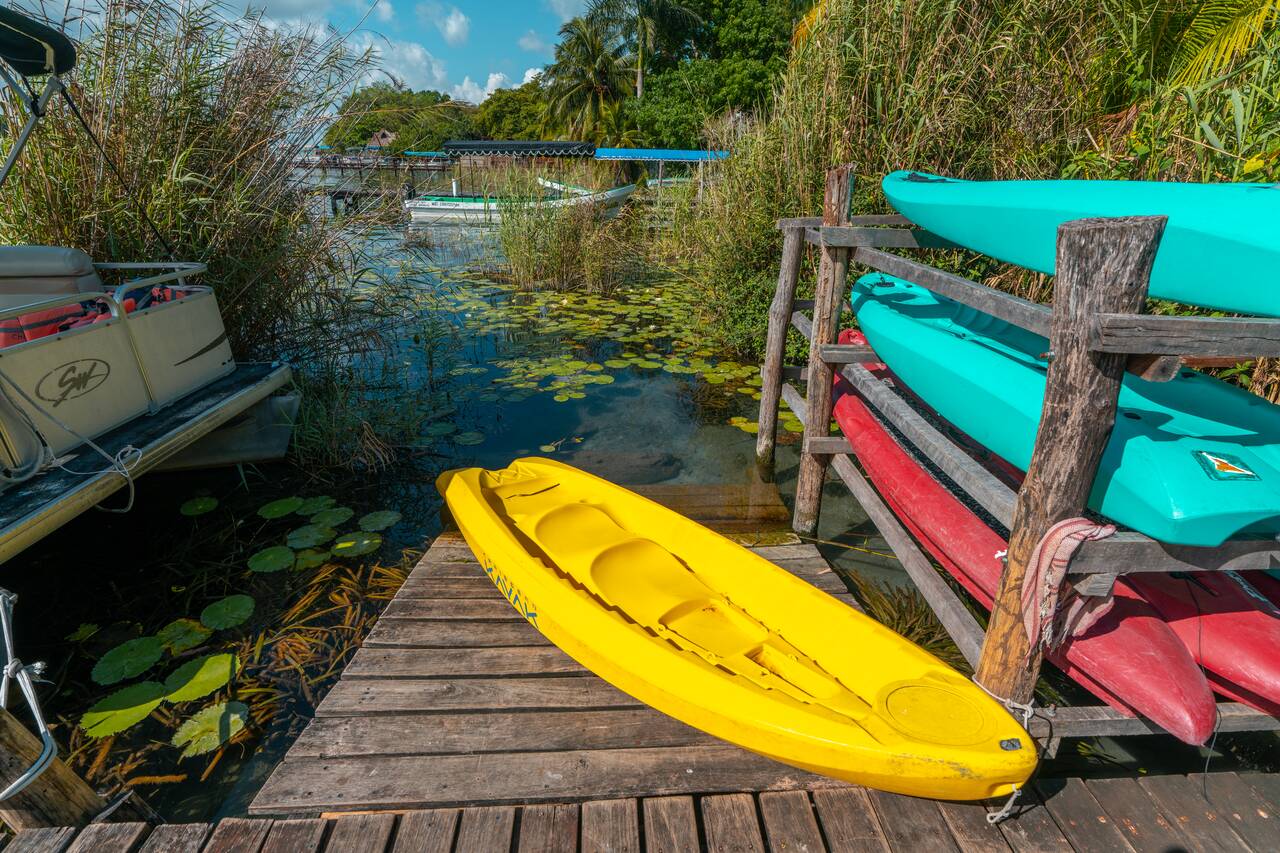 Kayak for rent in Bacalar
