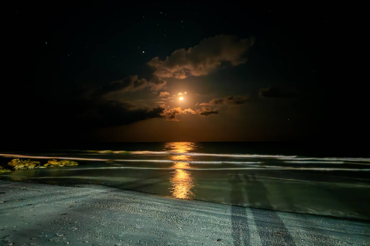 Playa Cocos at night