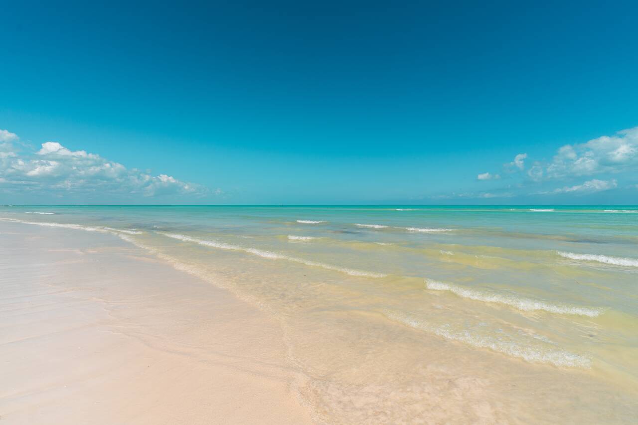 The view from the sandbank to Punta Mosquito